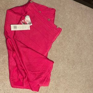 Fox Croft Sutton in textured stripe color is cabana pink new with tags